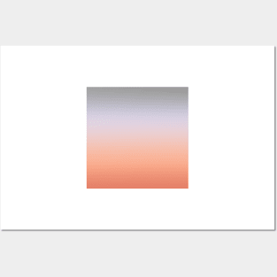 Grey and smoky pink color gradient Posters and Art